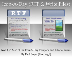 Icon-A-Day #55 & #56 (RTF & Write)