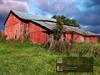 Barn under threatening sky