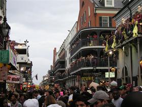 Mardi Gras on Bourbon Street