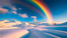 Rainbow Snow Vacation