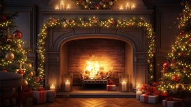 Cozy Christmas Fireplace