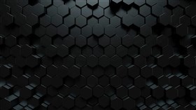 4K Black Hexagons