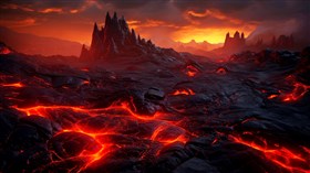 4K Hot Lava Rock