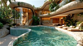 4K Luxury Home Pool