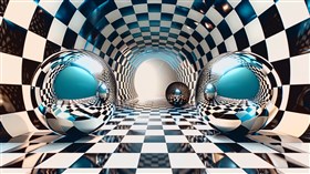 4K Abstract Tunnel Balls