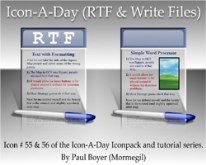 Icon-A-Day #55 & #56 (RTF & Write)