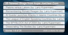 Joe User Blog Reader