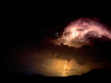 Tanganyika lake thunderstorm