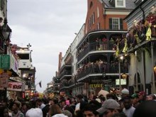 Mardi Gras on Bourbon Street