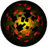 Animated 3D Icon Particles in Ball