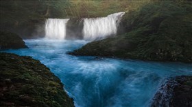 Roaring Blue Rapids Falls