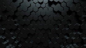 4K Black Hexagons