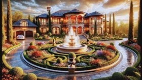 4K Luxury Home Fountain