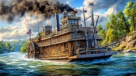 4K Old Steam Boat