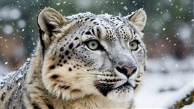 4K Snow Leopard