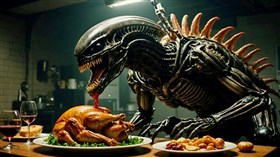 4K Alien Thanksgiving