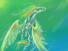 flying Rainbow by ~SnowSkadi