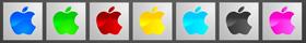 Mutlicolour Apples