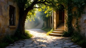 A sunlit scene