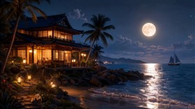Romantic moonlit