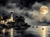 seascape with big moon 2