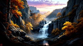 Pastel dusk autumn