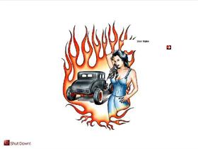 Flame,Roadster,Woman.