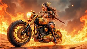 4K Biker Babe (sound)