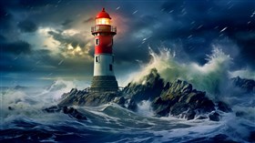 4K Lighthouse Storm