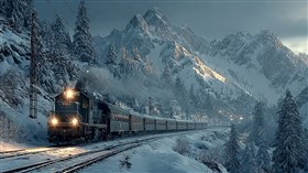 4K Winter Train