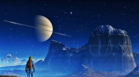Saturn Moon View
