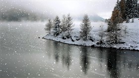 Winter Lake Snow