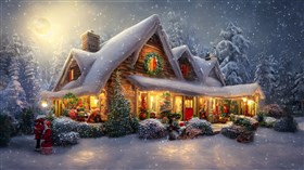 4K Christmas House