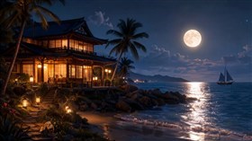 Romantic moonlit