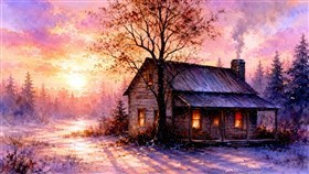 a rustic wooden cabin
