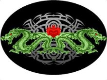 dragon with tribal