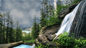 South Lake Tahoe_Waterfall