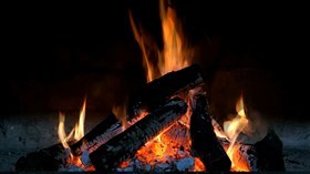 4K Dark Fireplace