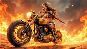 4K Biker Babe (sound)
