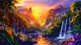 4K Paradise Falls4