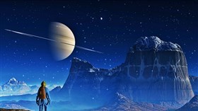 Saturn Moon View