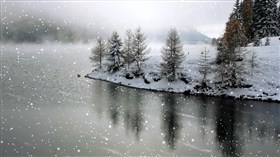 Winter Lake Snow