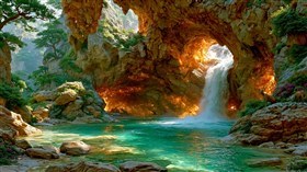 4K Cave Falls