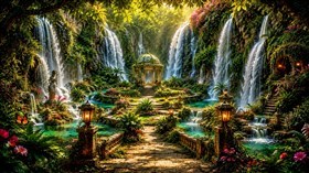 4K Gazebo Water Garden