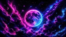 4K Neon Space