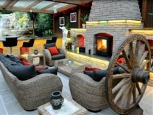 outdoor fireplace
